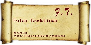 Fulea Teodolinda névjegykártya